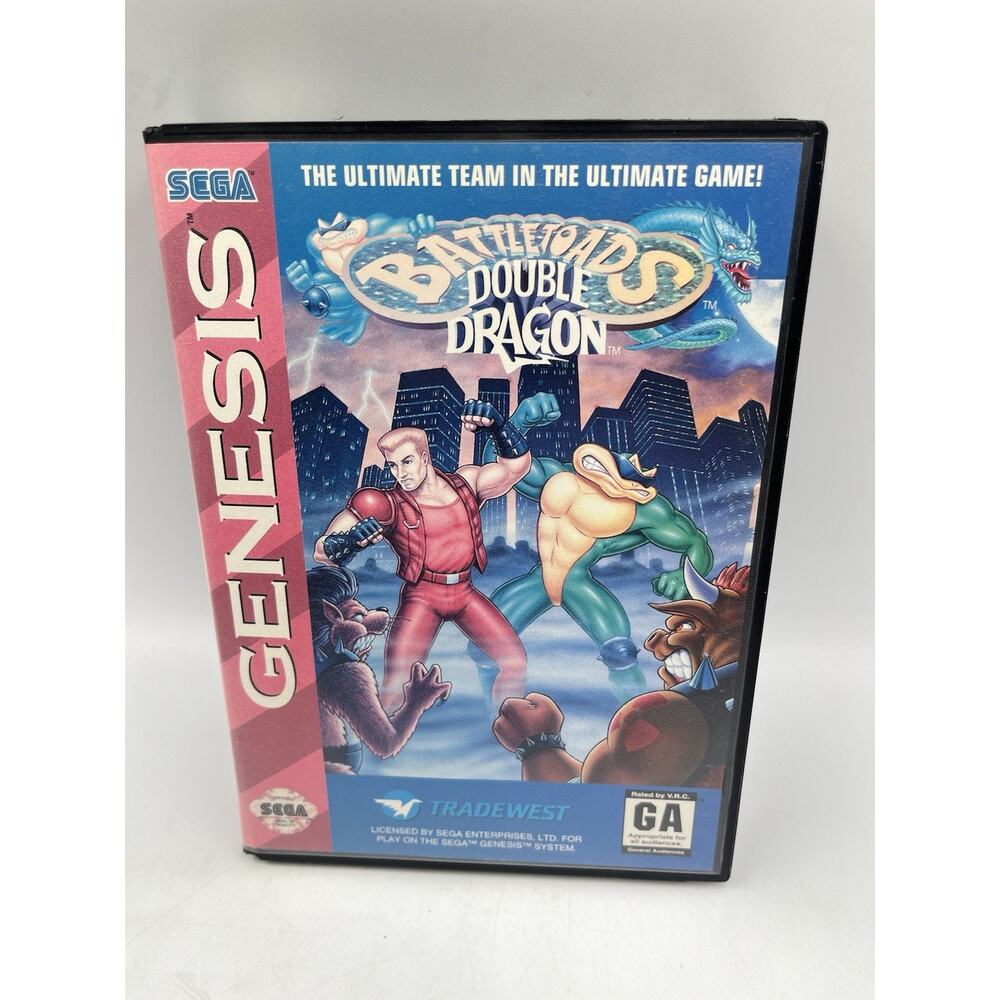 Battletoads / Double Dragon (Sega Genesis, 1993) No Manual With Box